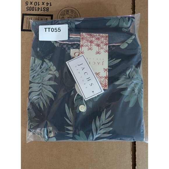 Jachs NY Mens Navy Floral Short Sleeve Shirt Small - Picture 8 of 8